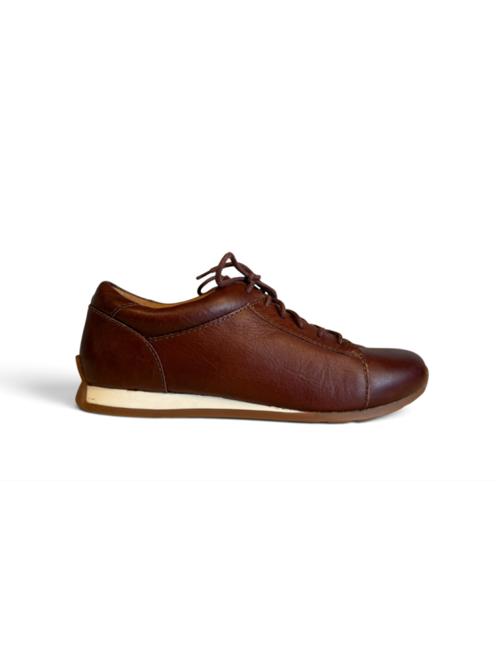 Born Men’s Brown Leather Lace-Up Comfort Walking Shoes Sneakers Size 9M